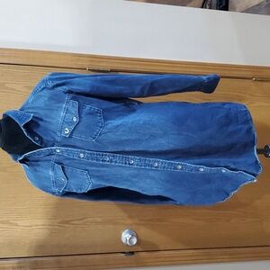 True religion Georgia denim shirt dress dark wash no belt
